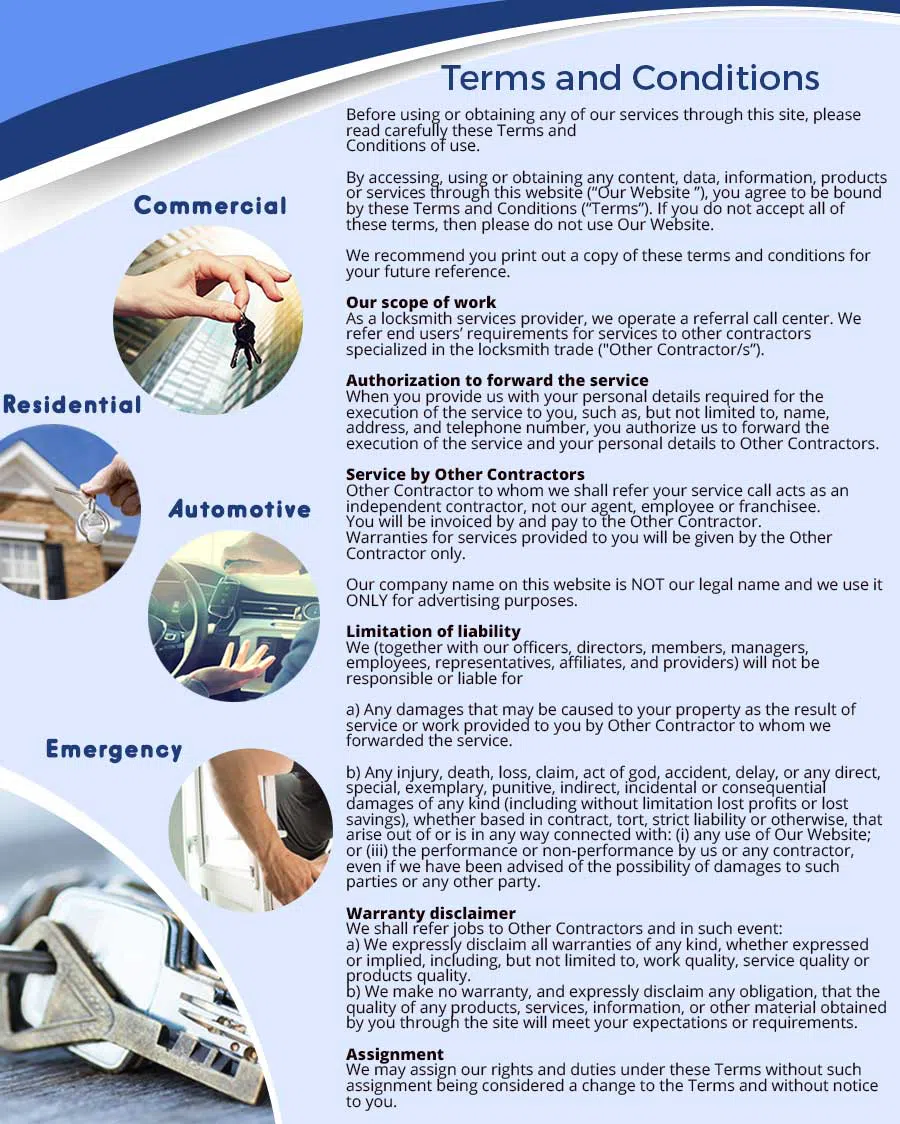 Richmond Locksmith Store Richmond, CA 510-964-3403 - terms-ls